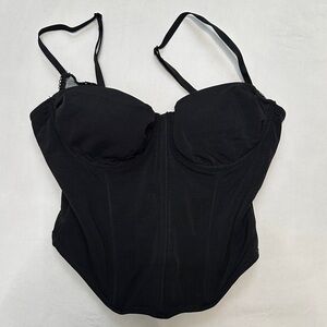 Garage Black Bustier Top